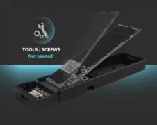 SILICON POWER θήκη για M.2 PCIe NVMe/SATA SSD PD60, tool free, 10Gbps, μαύρη 4