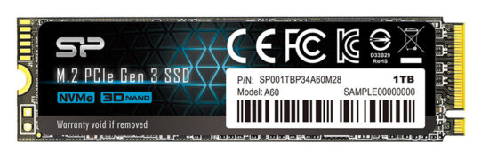 SILICON POWER SSD PCIe Gen3x4 P34A60 M.2 2280, 1TB, 2.200-1.600MB/s 1