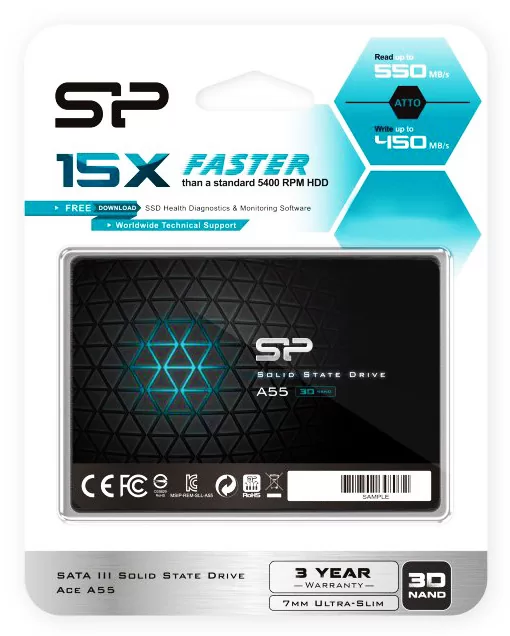 SP001TBSS3A55S25 2.5" SATA Iii SSD Δίσκος 1TB 500MB/s 4 SP001TBSS3A55S25 2.5" SATA Iii SSD Δίσκος 1TB 500MB/s - Image 2