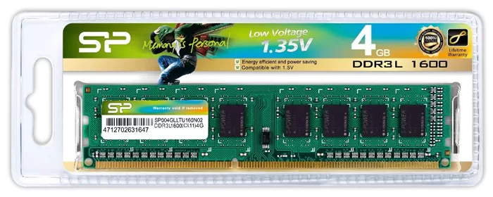 SILICON POWER μνήμη DDR3L UDIMM SP004GLLTU160N02, 4GB, 1600MHz, CL11 4 SILICON POWER μνήμη DDR3L UDIMM SP004GLLTU160N02, 4GB, 1600MHz, CL11 - Image 2