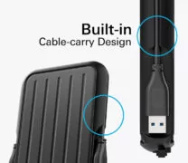 SILICON POWER εξωτερικός HDD Armor A66, 1TB, USB 3.2, μπλε 3
