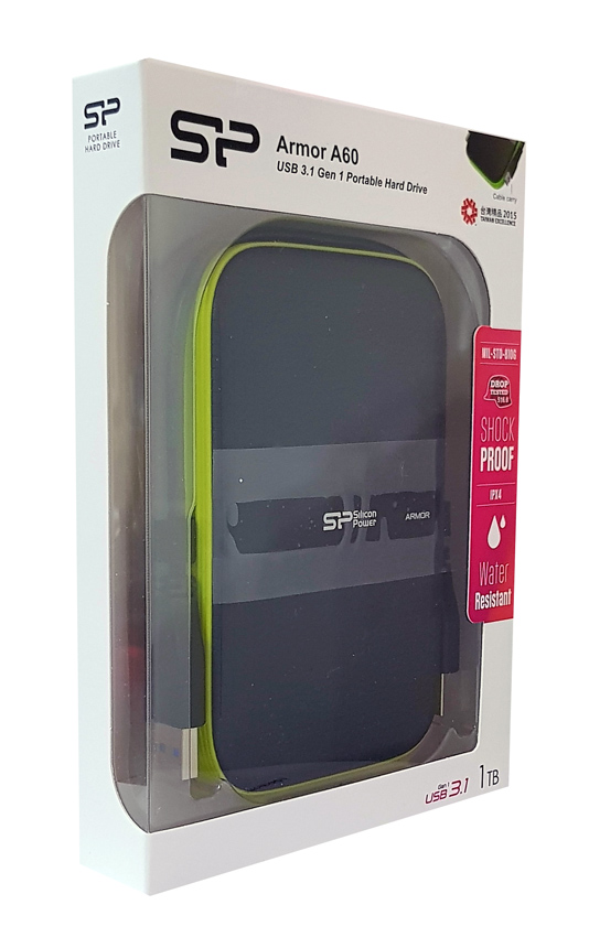 SILICON POWER εξωτερικός HDD Armor A60, 1TB, USB 3.2, πράσινος 6 SILICON POWER εξωτερικός HDD Armor A60, 1TB, USB 3.2, πράσινος - Image 4