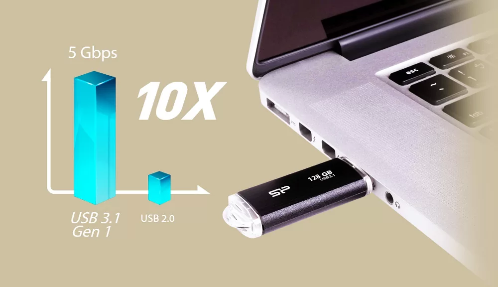 SILICON POWER USB Flash Drive Blaze B02, 16GB, USB 3.2, μαύρο 4 SILICON POWER USB Flash Drive Blaze B02, 16GB, USB 3.2, μαύρο - Image 2