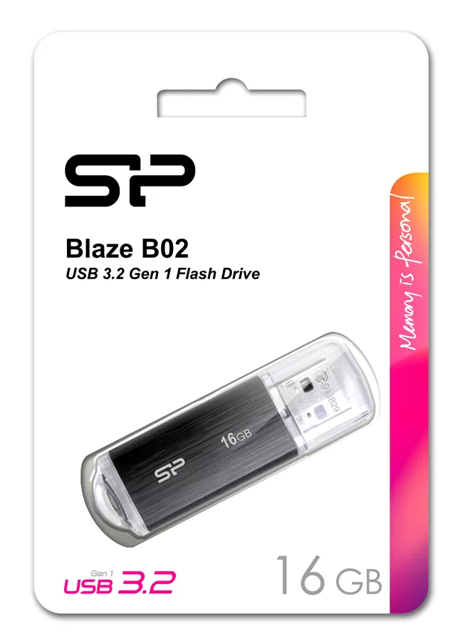 SILICON POWER USB Flash Drive Blaze B02, 16GB, USB 3.2, μαύρο 5 SILICON POWER USB Flash Drive Blaze B02, 16GB, USB 3.2, μαύρο - Image 3