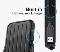 SILICON POWER εξωτερικός HDD Armor A66, 2TB, USB 3.2, μαύρος 3
