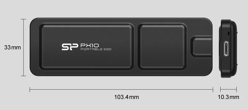 SILICON POWER εξωτερικός SSD PX10, 2TB, USB 3.2, 1050-1050MB/s, μαύρος 7 SILICON POWER εξωτερικός SSD PX10, 2TB, USB 3.2, 1050-1050MB/s, μαύρος - Image 5