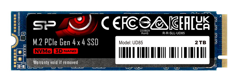 SILICON POWER SSD PCIe Gen4x4 M.2 2280 UD85, 2TB, 3.600-2.800MB/s 3 SILICON POWER SSD PCIe Gen4x4 M.2 2280 UD85, 2TB, 3.600-2.800MB/s