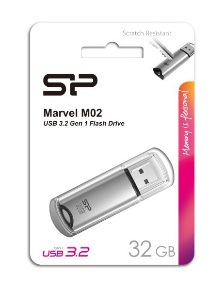 SILICON POWER USB Flash Drive Marvel M02, 32GB, USB 3.2, γκρι 4 SILICON POWER USB Flash Drive Marvel M02, 32GB, USB 3.2, γκρι - Image 2