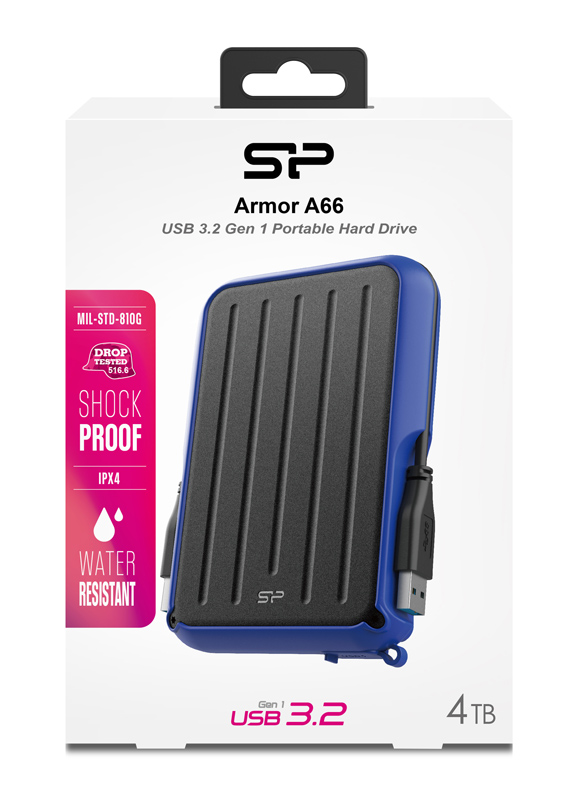 SILICON POWER εξωτερικός HDD Armor A66, 4TB, USB 3.2, μπλε 6 SILICON POWER εξωτερικός HDD Armor A66, 4TB, USB 3.2, μπλε - Image 4