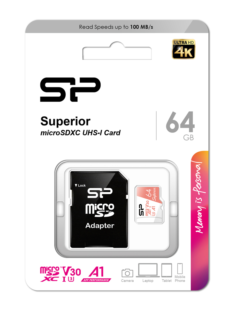 SILICON POWER κάρτα μνήμης microSDXC Superior, 64GB, C10 UHS-I U3 A1 V30 5 SILICON POWER κάρτα μνήμης microSDXC Superior, 64GB, C10 UHS-I U3 A1 V30 - Image 3