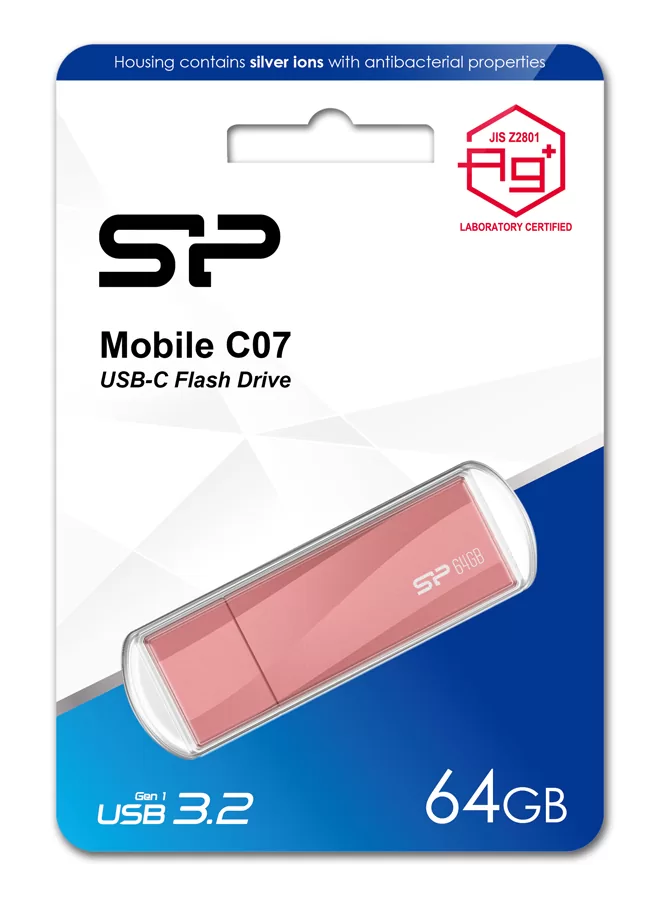 SILICON POWER USB-C Flash Drive Mobile C07, 64GB, USB 3.2, ροζ 6 SILICON POWER USB-C Flash Drive Mobile C07, 64GB, USB 3.2, ροζ - Image 4