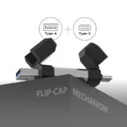 SILICON POWER USB Flash Drive C51, USB/USB-C, 64GB, 120MBps, ασημί 3