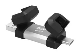 SILICON POWER USB Flash Drive C51, USB/USB-C, 64GB, 120MBps, ασημί 5
