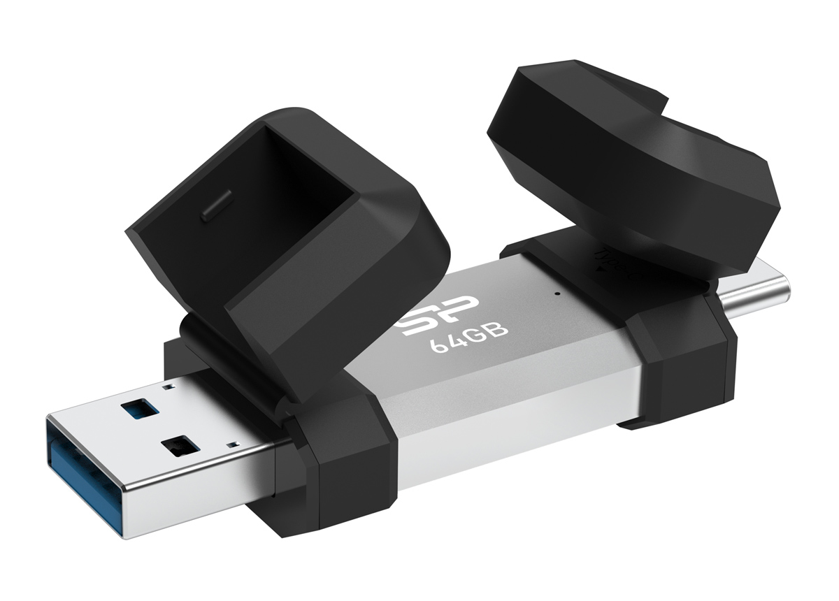 SILICON POWER USB Flash Drive C51, USB/USB-C, 64GB, 120MBps, ασημί 3 SILICON POWER USB Flash Drive C51, USB/USB-C, 64GB, 120MBps, ασημί
