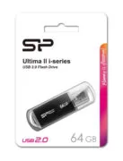 SILICON POWER USB Flash Drive Ultima II-I, 64GB, USB 2.0, μαύρο 2