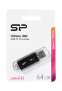 SILICON POWER USB Flash Drive Ultima U02, 64GB, USB 2.0, μαύρο 7 SILICON POWER USB Flash Drive Ultima U02, 64GB, USB 2.0, μαύρο 3