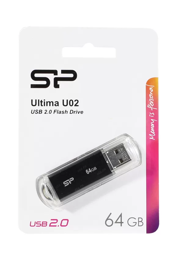 SILICON POWER USB Flash Drive Ultima U02, 64GB, USB 2.0, μαύρο 5 SILICON POWER USB Flash Drive Ultima U02, 64GB, USB 2.0, μαύρο - Image 3