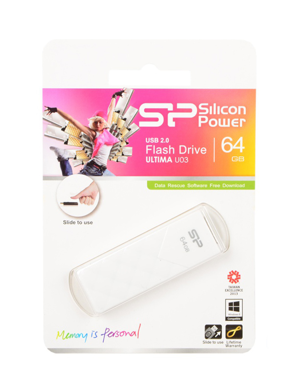 SILICON POWER USB Flash Ultima U03, 64GB, USB 2.0, λευκό 5 SILICON POWER USB Flash Ultima U03, 64GB, USB 2.0, λευκό - Image 3
