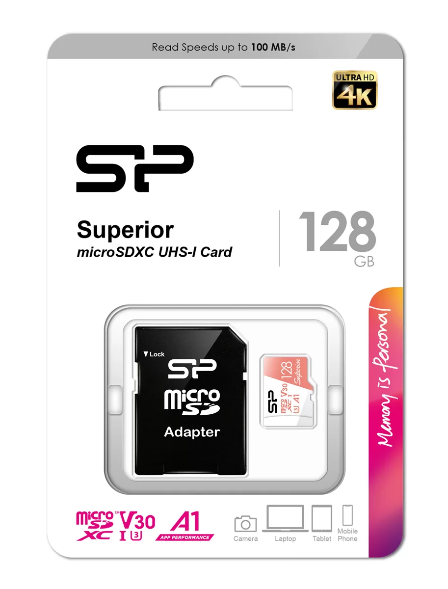 SILICON POWER κάρτα μνήμης microSDXC Superior, 128GB, C10 UHS-I U3 A1 V30 5 SILICON POWER κάρτα μνήμης microSDXC Superior, 128GB, C10 UHS-I U3 A1 V30 - Image 3