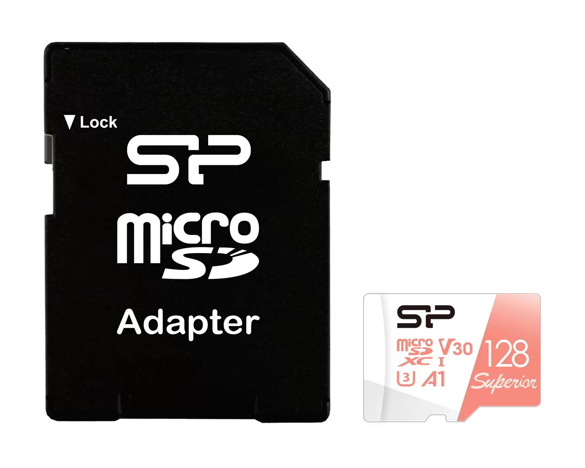 SILICON POWER κάρτα μνήμης microSDXC Superior, 128GB, C10 UHS-I U3 A1 V30 3 SILICON POWER κάρτα μνήμης microSDXC Superior, 128GB, C10 UHS-I U3 A1 V30