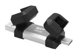 SILICON POWER USB Flash Drive C51, USB/USB-C, 128GB, 120MBps, ασημί 5