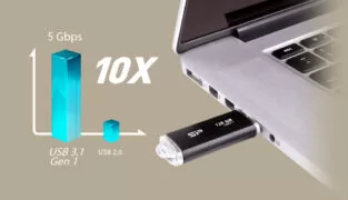 SILICON POWER USB Flash Drive Blaze B02, 128GB, USB 3.2, μαύρο 2