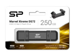 SILICON POWER εξωτερικός SSD Marvel Xtreme DS72, USB-C/USB 3.2, 250GB, μαύρο 5