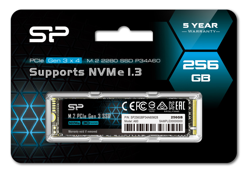 SILICON POWER SSD PCIe Gen3x4 P34A60 M.2 2280, 256GB, 2.200-1.600MB/s 6 SILICON POWER SSD PCIe Gen3x4 P34A60 M.2 2280, 256GB, 2.200-1.600MB/s - Image 4