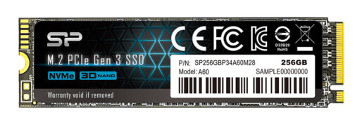 SILICON POWER SSD PCIe Gen3x4 P34A60 M.2 2280, 256GB, 2.200-1.600MB/s 1 SILICON POWER SSD PCIe Gen3x4 P34A60 M.2 2280, 256GB, 2.200-1.600MB/s
