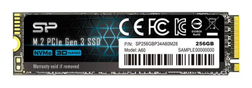 SILICON POWER SSD PCIe Gen3x4 P34A60 M.2 2280, 256GB, 2.200-1.600MB/s 1 SILICON POWER SSD PCIe Gen3x4 P34A60 M.2 2280, 256GB, 2.200-1.600MB/s