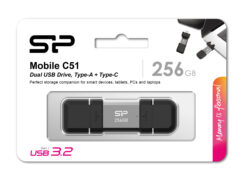 SILICON POWER USB Flash Drive C51, USB/USB-C, 256GB, 200MBps, ασημί 13 SILICON POWER USB Flash Drive C51, USB/USB-C, 256GB, 200MBps, ασημί 6