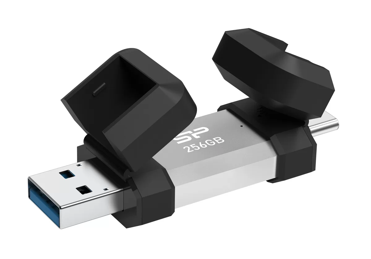 SILICON POWER USB Flash Drive C51, USB/USB-C, 256GB, 200MBps, ασημί 3 SILICON POWER USB Flash Drive C51, USB/USB-C, 256GB, 200MBps, ασημί