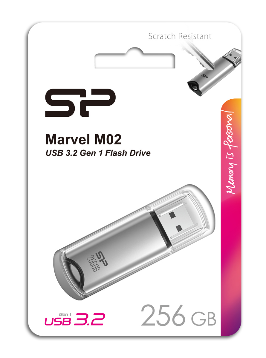 SILICON POWER USB Flash Drive Marvel M02, 256GB, USB 3.2, γκρι 5 SILICON POWER USB Flash Drive Marvel M02, 256GB, USB 3.2, γκρι - Image 3