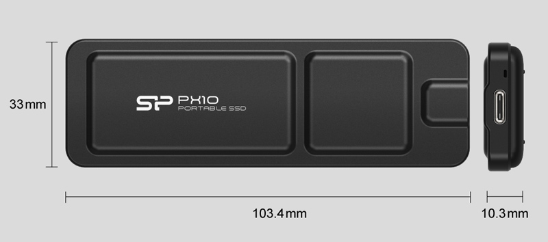 SILICON POWER εξωτερικός SSD PX10, 512GB, USB 3.2, 1050-1050MB/s, μαύρος 7 SILICON POWER εξωτερικός SSD PX10, 512GB, USB 3.2, 1050-1050MB/s, μαύρος - Image 5