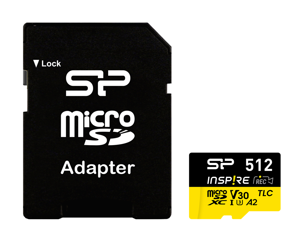 SILICON POWER κάρτα μνήμης microSDXC Inspire, 512GB, UHS-I U3 A1 V30 3 SILICON POWER κάρτα μνήμης microSDXC Inspire, 512GB, UHS-I U3 A1 V30