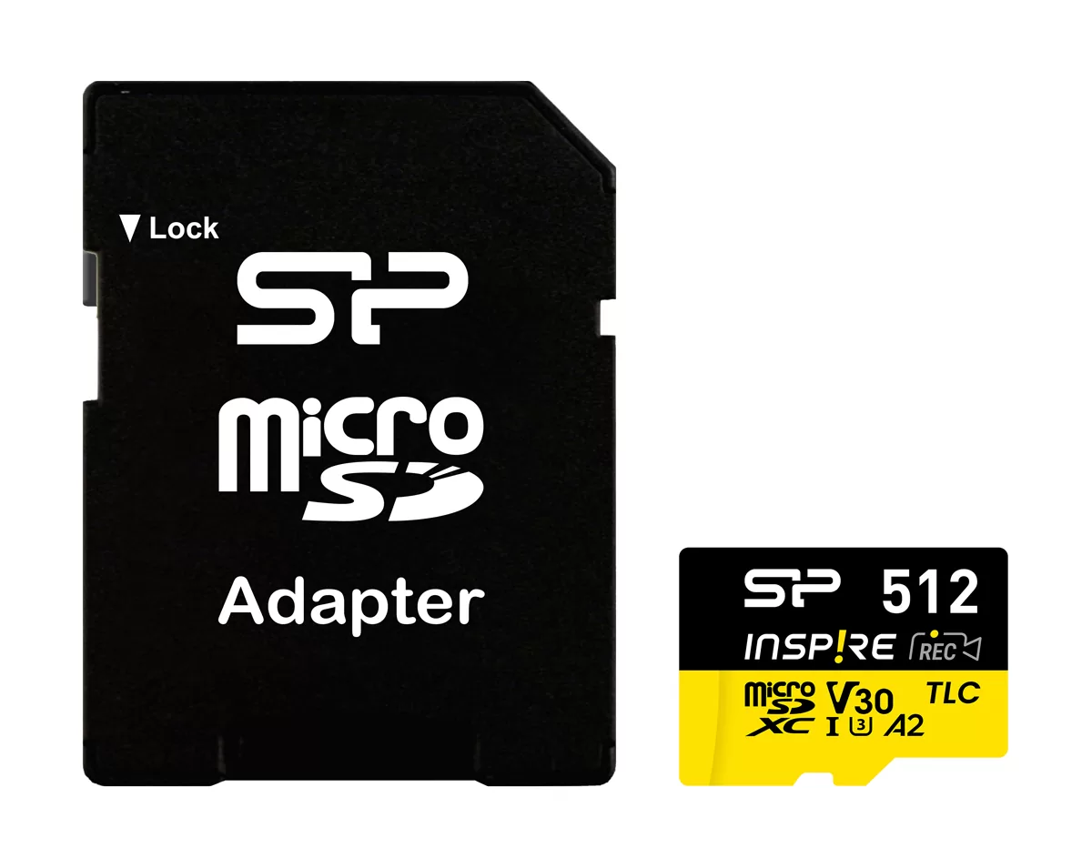 SILICON POWER κάρτα μνήμης microSDXC Inspire, 512GB, UHS-I U3 A1 V30 3 SILICON POWER κάρτα μνήμης microSDXC Inspire, 512GB, UHS-I U3 A1 V30