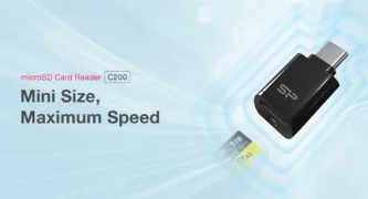 SILICON POWER card reader C200 για micro SD, USB-C, USB 3.2, 180/165MBps, μαύρο 2