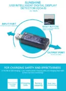 SUNSHINE USB tester φόρτισης SS-302A, V/A/Time/mAh 3