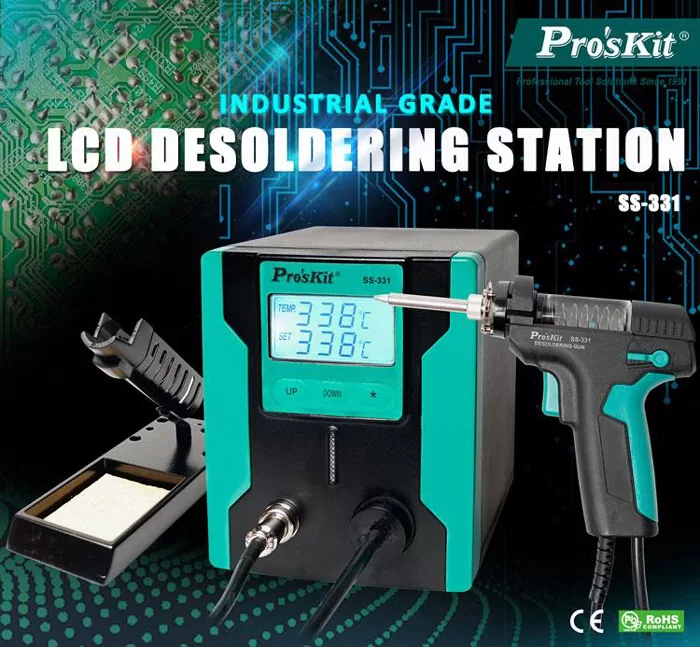 PROSKIT σταθμός αποκόλλησης SS-331B με οθόνη, 140W, 160~480 °C 4 PROSKIT σταθμός αποκόλλησης SS-331B με οθόνη, 140W, 160~480 °C - Image 2