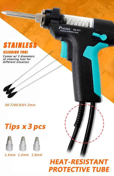 PROSKIT σταθμός αποκόλλησης SS-331B με οθόνη, 140W, 160~480 °C 7 PROSKIT σταθμός αποκόλλησης SS-331B με οθόνη, 140W, 160~480 °C - Image 5