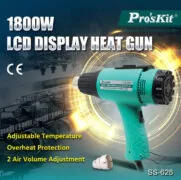 PROSKIT πιστόλι θερμού αέρα SS-626B με οθόνη, 1800W, 50~600 °C 2