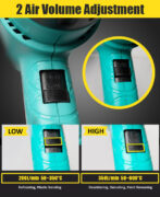 PROSKIT πιστόλι θερμού αέρα SS-626B με οθόνη, 1800W, 50~600 °C 4