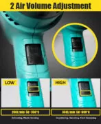 PROSKIT πιστόλι θερμού αέρα SS-626B με οθόνη, 1800W, 50~600 °C 4