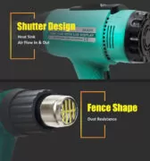 PROSKIT πιστόλι θερμού αέρα SS-626B με οθόνη, 1800W, 50~600 °C 6