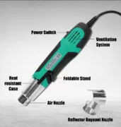 PROSKIT μίνι πιστόλι θερμού αέρα SS-628F, 250/500W, 350/500 °C 3