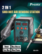 PROSKIT σταθμός συγκόλλησης SS-979B, κολλητήρι/air gun, 760W, 200-480 °C 2