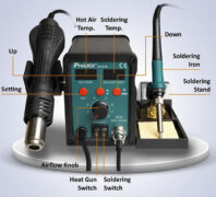 PROSKIT σταθμός συγκόλλησης SS-979B, κολλητήρι/air gun, 760W, 200-480 °C 3