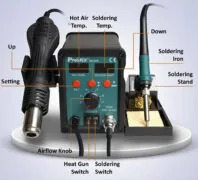 PROSKIT σταθμός συγκόλλησης SS-979B, κολλητήρι/air gun, 760W, 200-480 °C 14 PROSKIT σταθμός συγκόλλησης SS-979B, κολλητήρι/air gun, 760W, 200-480 °C 3