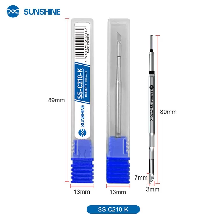 SUNSHINE soldering iron tip SS-C210 τύπου K, για T210, 80mm 5 SUNSHINE soldering iron tip SS-C210 τύπου K, για T210, 80mm - Image 3