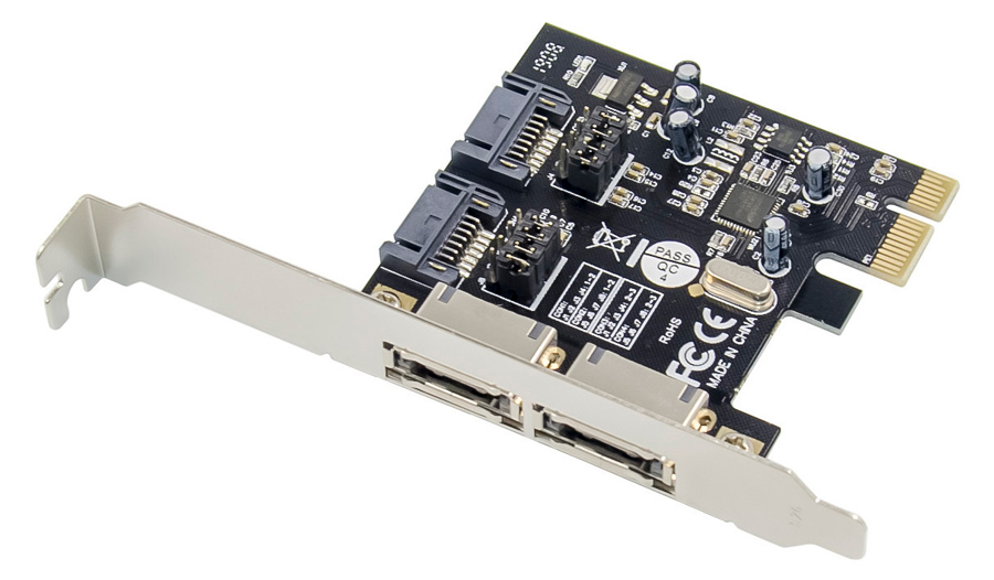 POWERTECH κάρτα επέκτασης PCIe σε 2x SATA ST51, ASM1061, low profile 3 POWERTECH κάρτα επέκτασης PCIe σε 2x SATA ST51, ASM1061, low profile